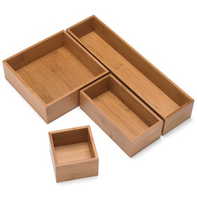 Modular Bamboo Drawer Organizers