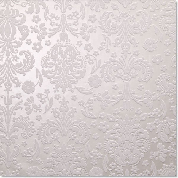 Filigree Frost Flocked Gift Wrap