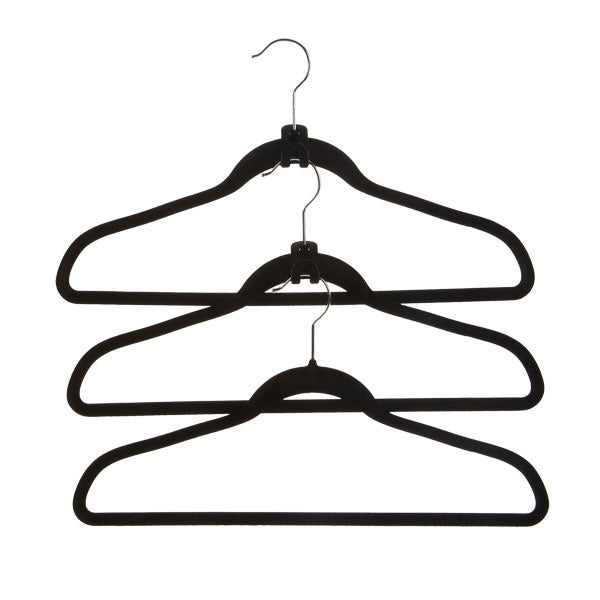 Huggable Hangers Joy Mangano Black The Huggable Cascading Mini Hooks Black Pkg 10