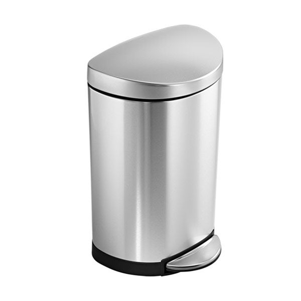 simplehuman stainless steel 2.6 gal. semi-round step trash can simplehuman stainless steel 2.6 gal. semi-round step trash can