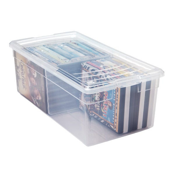 Media Box Clear Plastic Media Box The Container Store