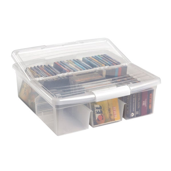 Iris Large Media Storage Box, Clear