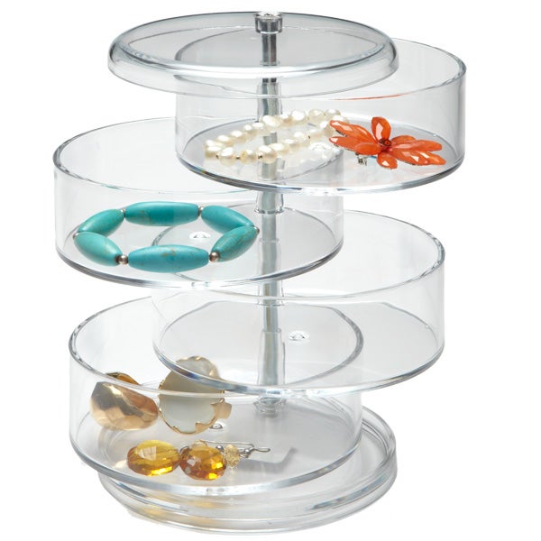 4 Section Acrylic Swivel Organizer The Container Store
