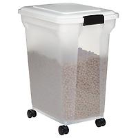 Iris 45 lb. Pet Food Container Clear & White