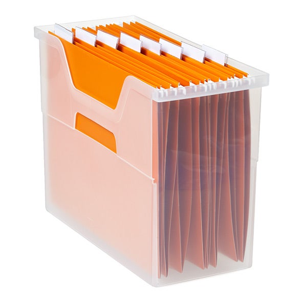 Iris Open Top File Boxes The Container Medium Open Top File Box Translucent
