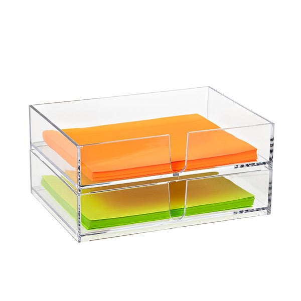 Palaset Clear Stackable Letter Holder The Container Store