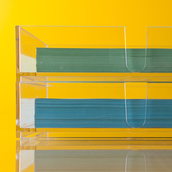 Palaset Clear Stackable Letter Holder The Container Store