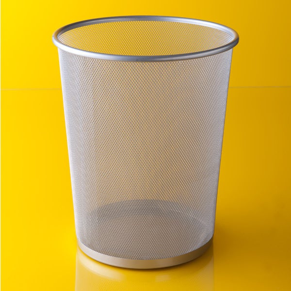 Silver Mesh Trash Can The Container