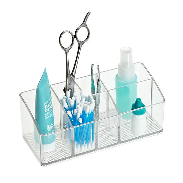 iDesign Med+ Plastic Bathroom Medicine Cabinet Organizer, for Vanity,  Prescriptions, Toothbrushes, Toothpaste, Accessories, Cosmetics,  Toiletries, 7 x 3 x 5, Set of 2, Clear 
