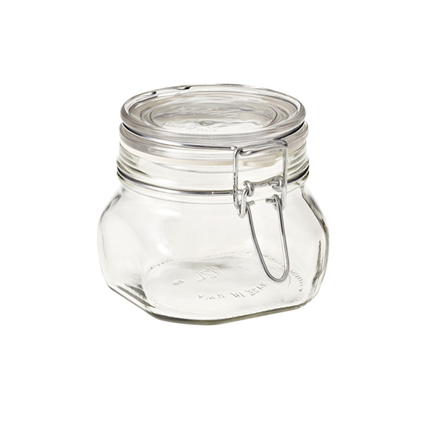Storage Jars Hermetic Glass, Mason Jar With Clamp Lid