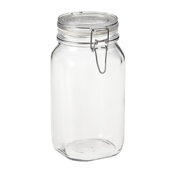 Hot Sale Empty 3.5 Glass Jar Glass Storage Jars With Airtight Locking Clamp  Lid Premium Quality Wholesale Prices Customized Bulk