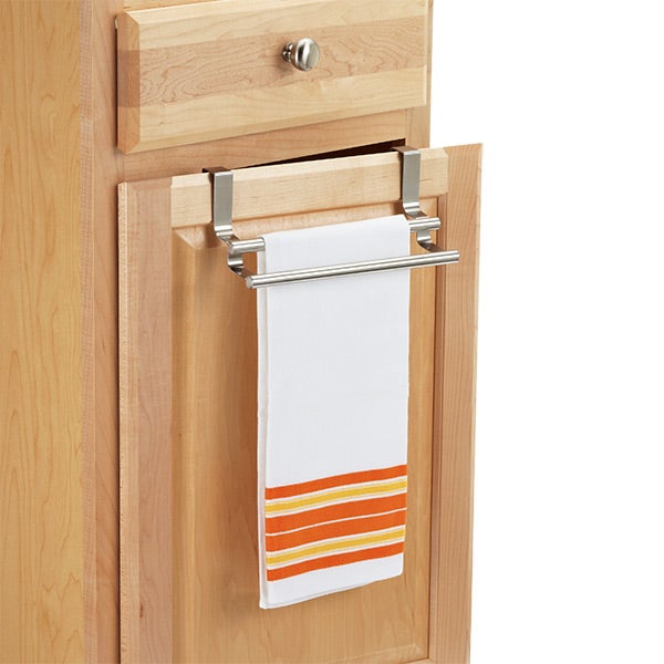 Idesign Stainless Steel Over The Cabinet Double Towel Bar The