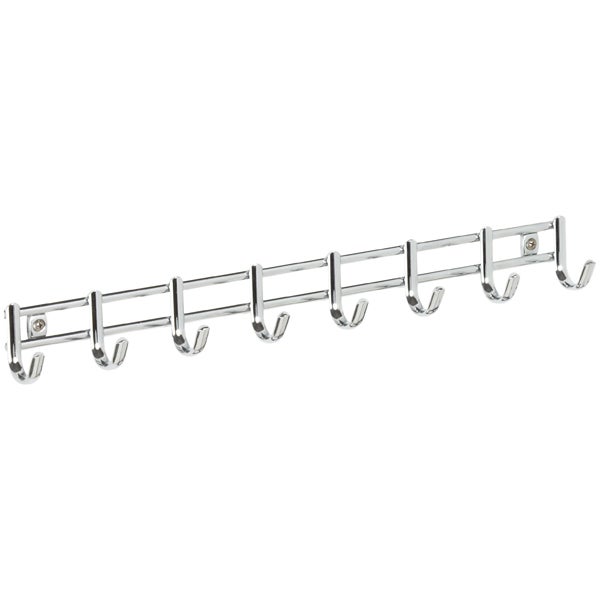 Interdesign Axis 8 Hook Wall Mounted Rack The Container Axis 8 Hook Wall Mounted Rack Horizontal Tie Belt Chrome