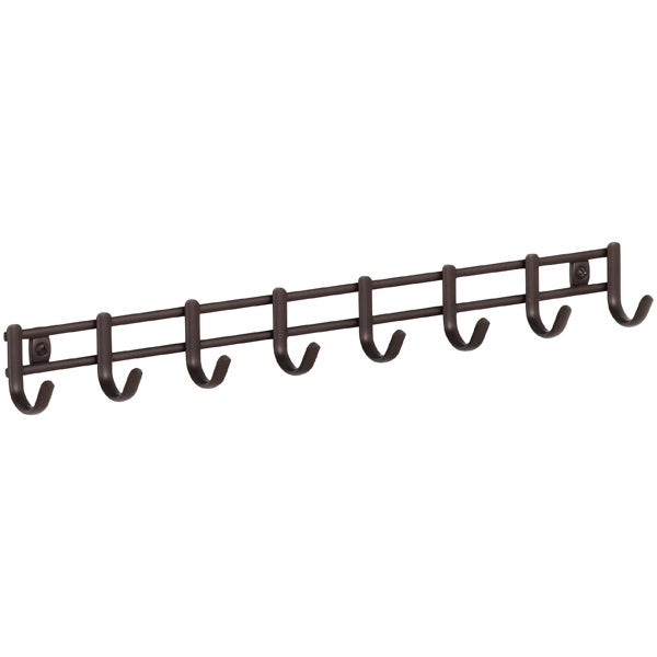 Interdesign Axis 8 Hook Wall Mounted Rack The Container Axis Horizontal Tie Belt Rack Bronze