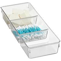 iDESIGN Linus 3-Section Tray Clear