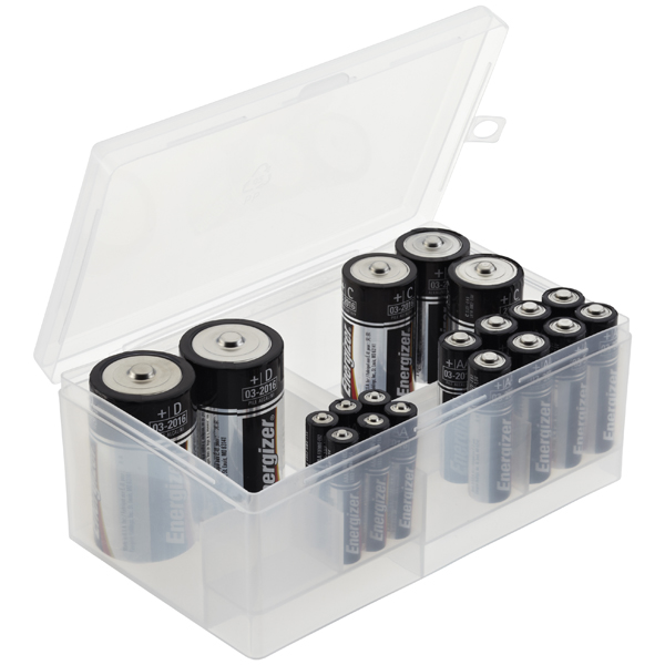 Dial Industries Battery Organizer, Clear