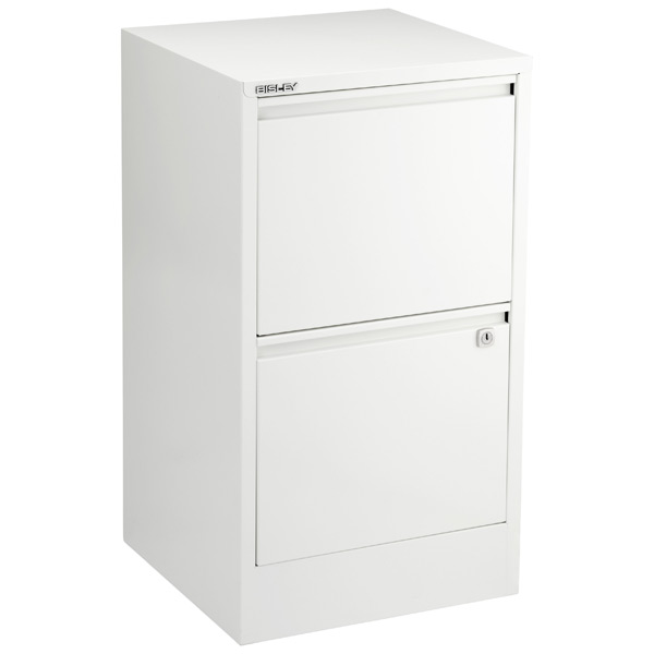 Bisley White 2 3 Drawer Locking Filing Cabinets The Container Store