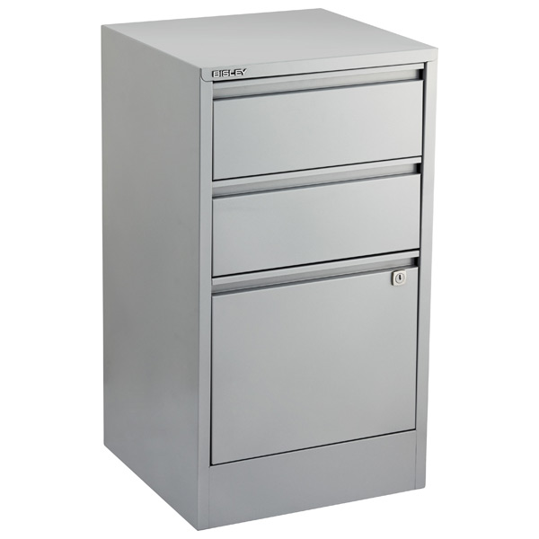 bisley silver 2- & 3-drawer locking filing cabinets | the