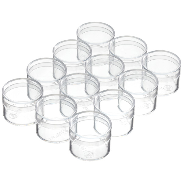 25mm x 87mm Clear Plastic Small Round Boxes Container Jars Small Transparent Box 