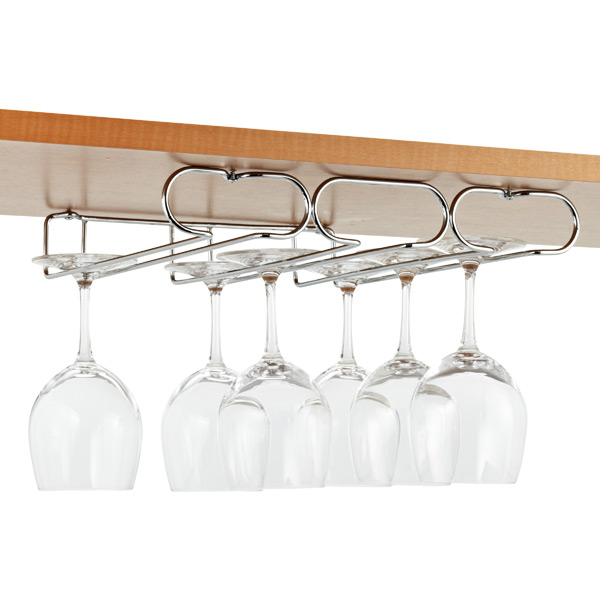 Chrome Wine Glass Holders | The Container Store
