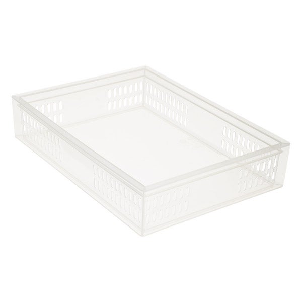 Large Stackable Organizer Tray Translucent, 9-1/2 x 13 x 2-3/4 H | The Container Store