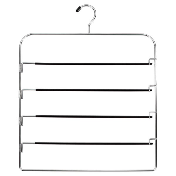 Chrome Metal 4-Tier Swing-Arm Pant Hanger