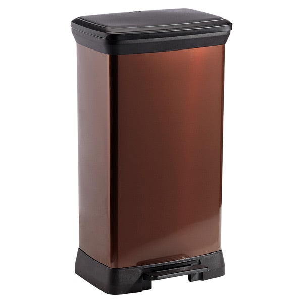 Bronze Deco Step Trash Cans | The Container Store