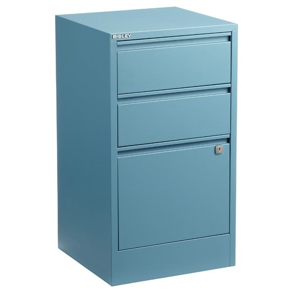 Bisley Blue 2 3 Drawer Locking Filing Cabinets The Container Store