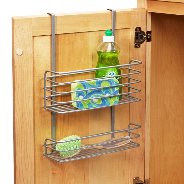 Under Sink Organization Starter Kit The Container Overcabinet Double Basket Polytherm
