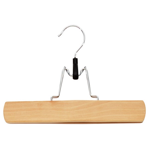 Natural Wooden Trouser Clamp Skirt Hanger The Container Skirt Hanger Natural Trouser Clamp