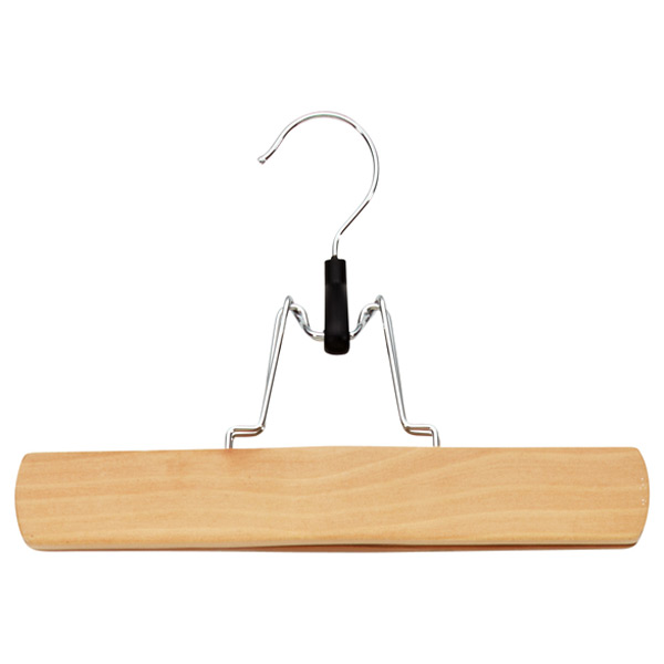 Natural Wooden Trouser Clamp & Skirt Hanger | The Container Store