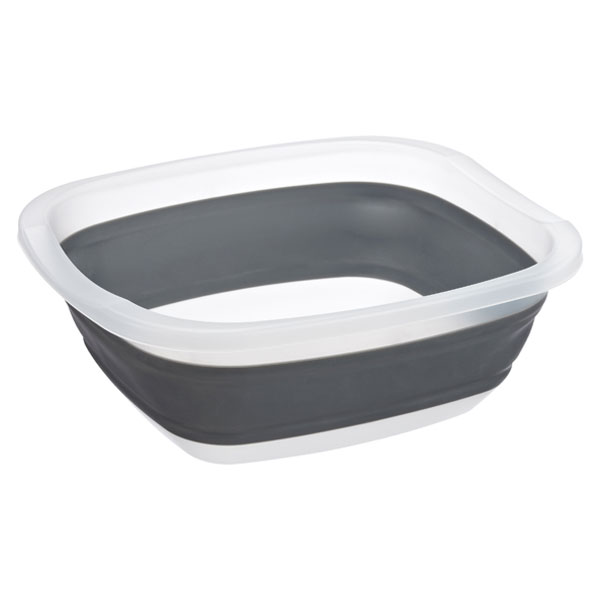 Progressive Collapsible Tub - Gray & Translucent - 12-1/2 x 15 x 5-5/8 Height - Each