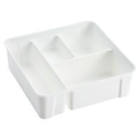 SmartStore Colorwave 4-Compartment Tray White