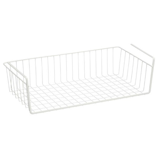 Metaltex USA Under Shelf Basket, White, 20-inch