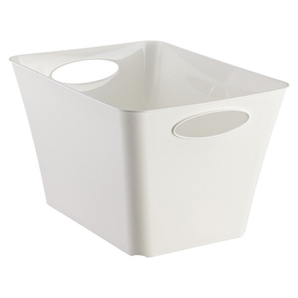 white taper storage bins