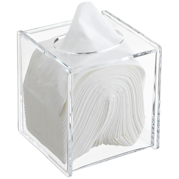 Acrylic Tissue Box Cover, Rectangular Facial Tissue Holder, Black