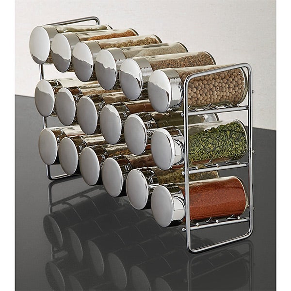 Polder Chrome 18-Bottle Spice Rack