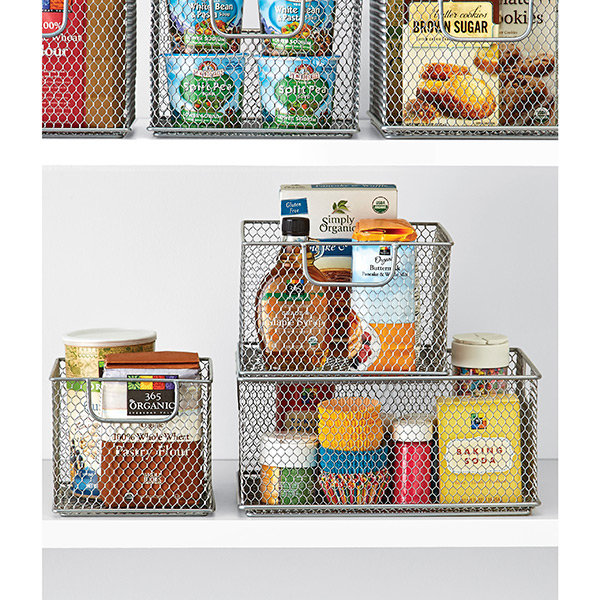 Omaha Steel Mesh Stackable Bins The Container Store
