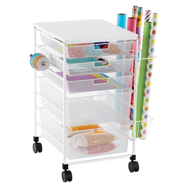 Wrapping shop paper cart