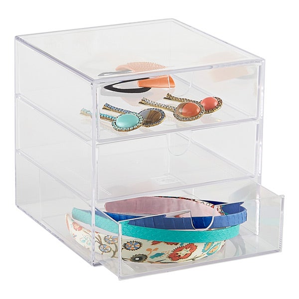 Palaset Clear 3 Drawer Box The Container Store