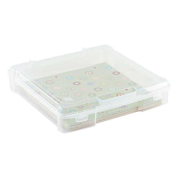 IRIS Portable Scrapbook Case for 12 in. x 12 in. Paper in Clear (5-Pack)  580010 - The Home Depot