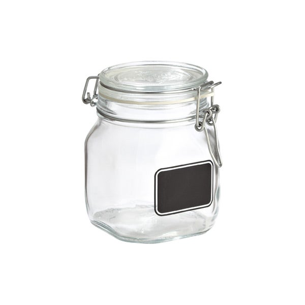 Bormioli Hermetic Glass Jars with Chalkboard Labels