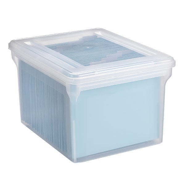 Clear Stackable File Tote Boxes