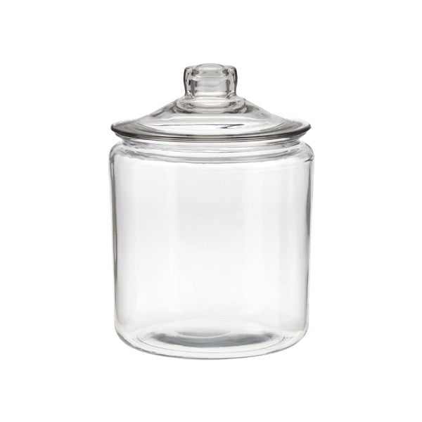 Acopa 72 oz. Clear Stackable Square Glass Jar