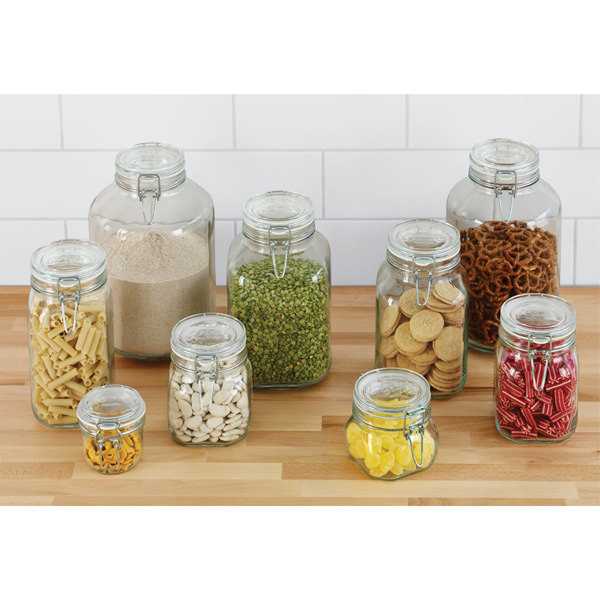 glass storage containers with bamboo lids