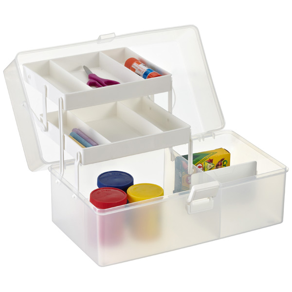 Clear Hobby Organizer Case With Handle The Container Store