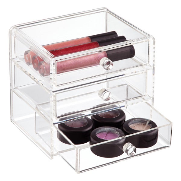 Acrylic Make Up Organizer 3 Drawers Storage Box Clear Plastic Cosmetic  Storage Box Organizers Clear Cotton Pads Plastic Box - Storage Boxes & Bins  - AliExpress