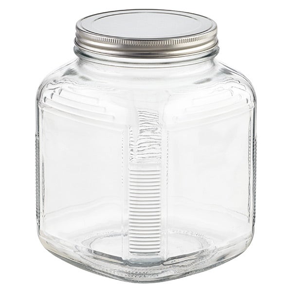 Glass Jars With Lids Anchor Hocking Glass Cracker Jars with Aluminum