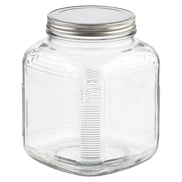 large glass jars with airtight seals