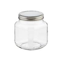 anchor 1 qt. Glass Cracker Jar Aluminum Lid